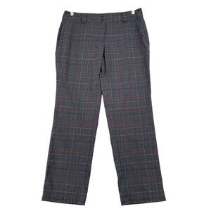 Slazenger Golf Trousers Pants Womens Size 10 Gray Plaid Casual Sporty TINY FLAW